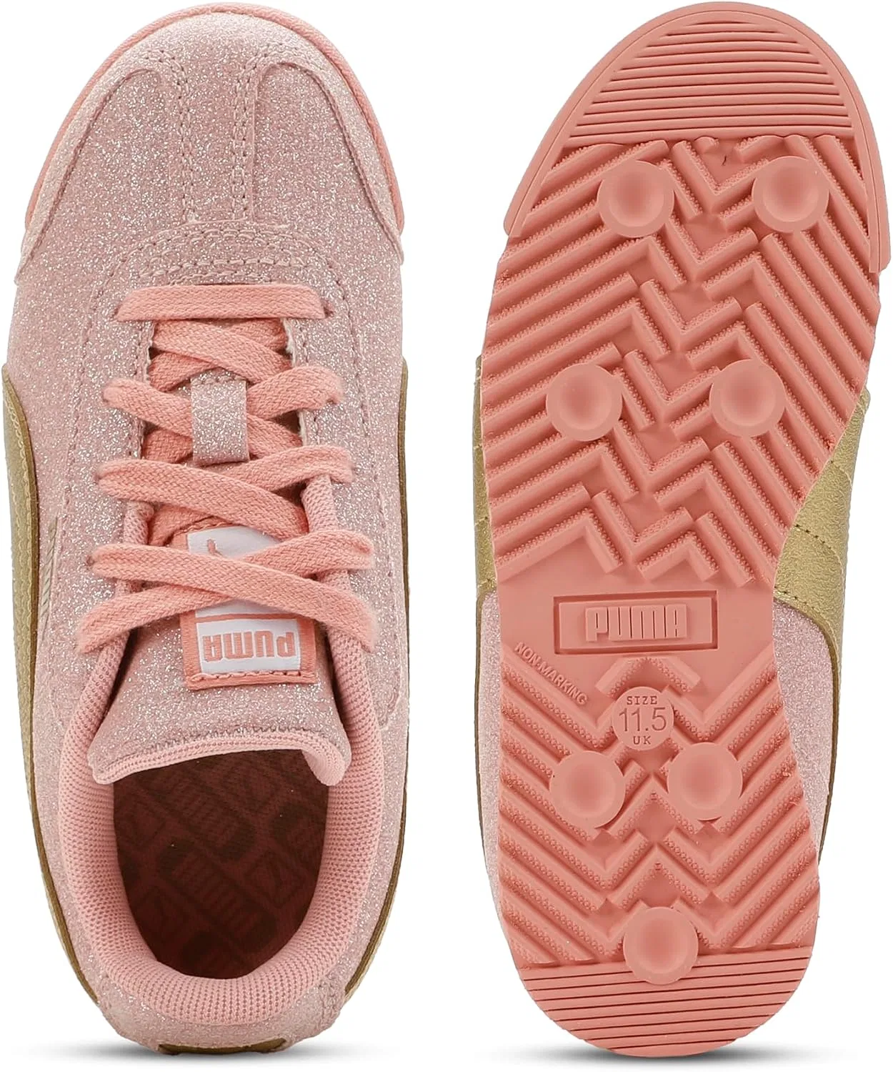 Детские кроссовки для мальчиков Roma PUMA, Rosy Outlook-Puma Gold-Puma White — фото 3