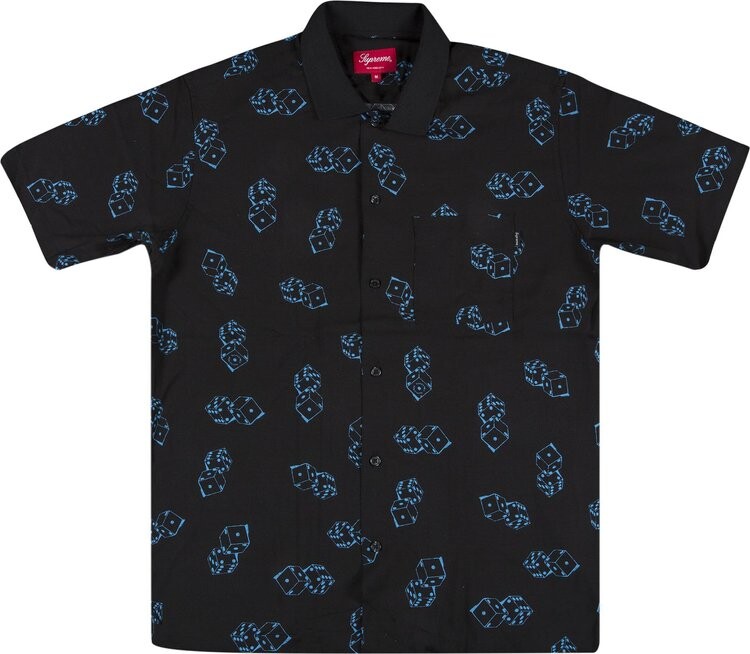 

Рубашка Supreme Dice Rayon Short-Sleeve Shirt 'Black', черный