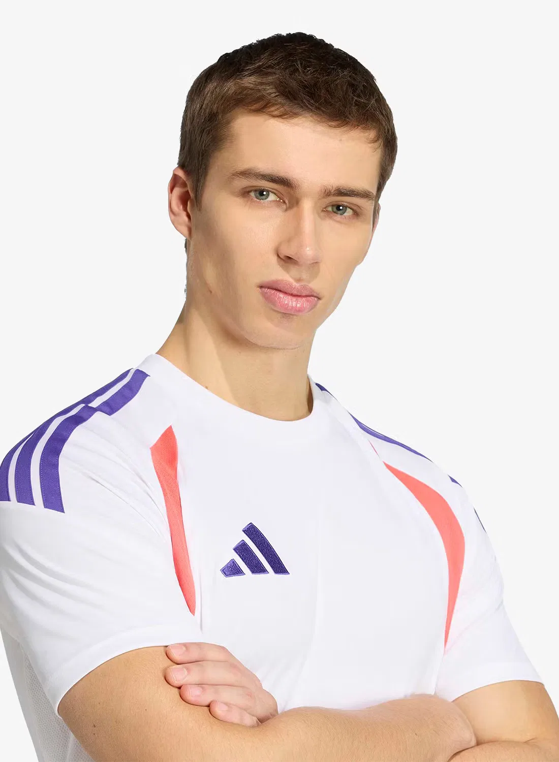 Футбольная футболка с контрастными вставками Tiro26 League Adidas, белый — фото 3