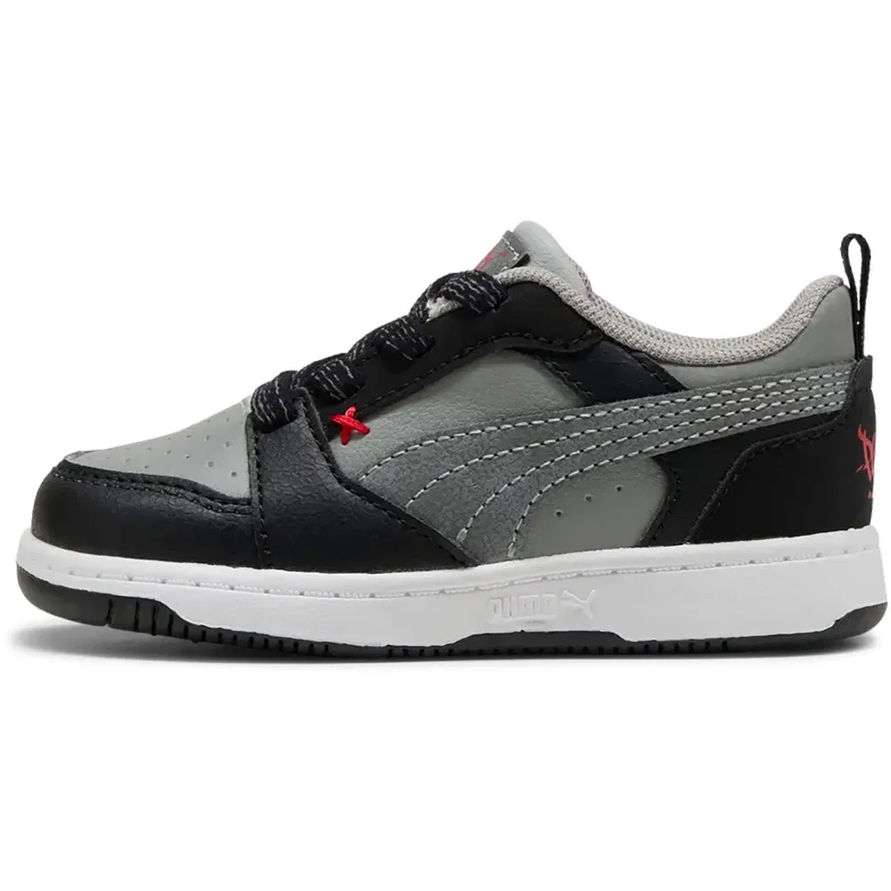 Детские кроссовки для девочек с принтом Rebound V6 Lo Mid 90S AC+Inf Puma, Grey — фото 3
