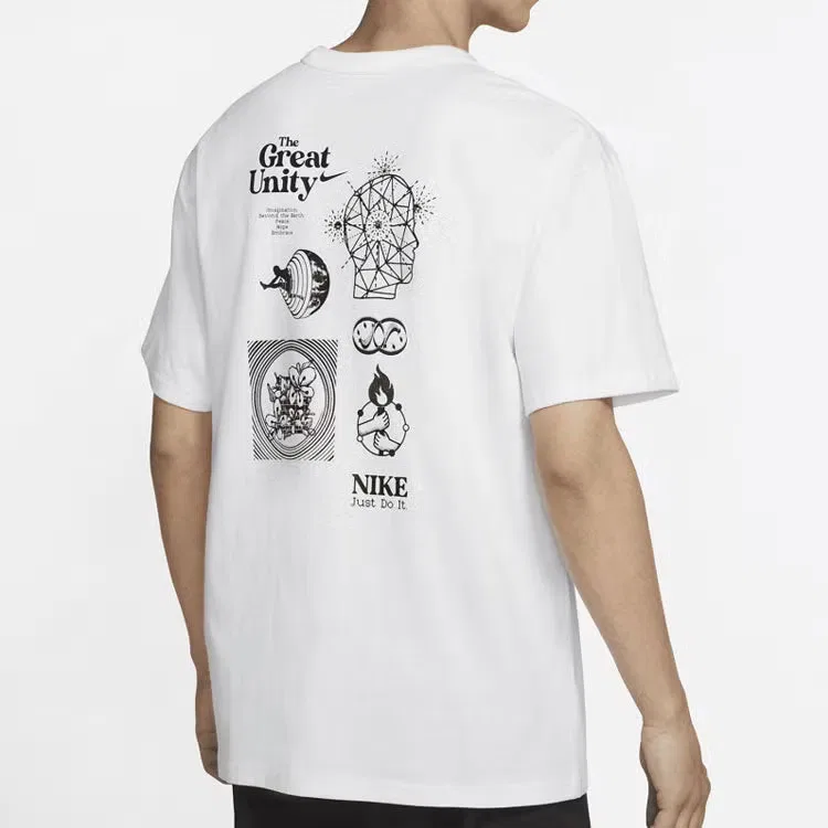 Футболка с принтом Great Unity Nike, белый — фото 4