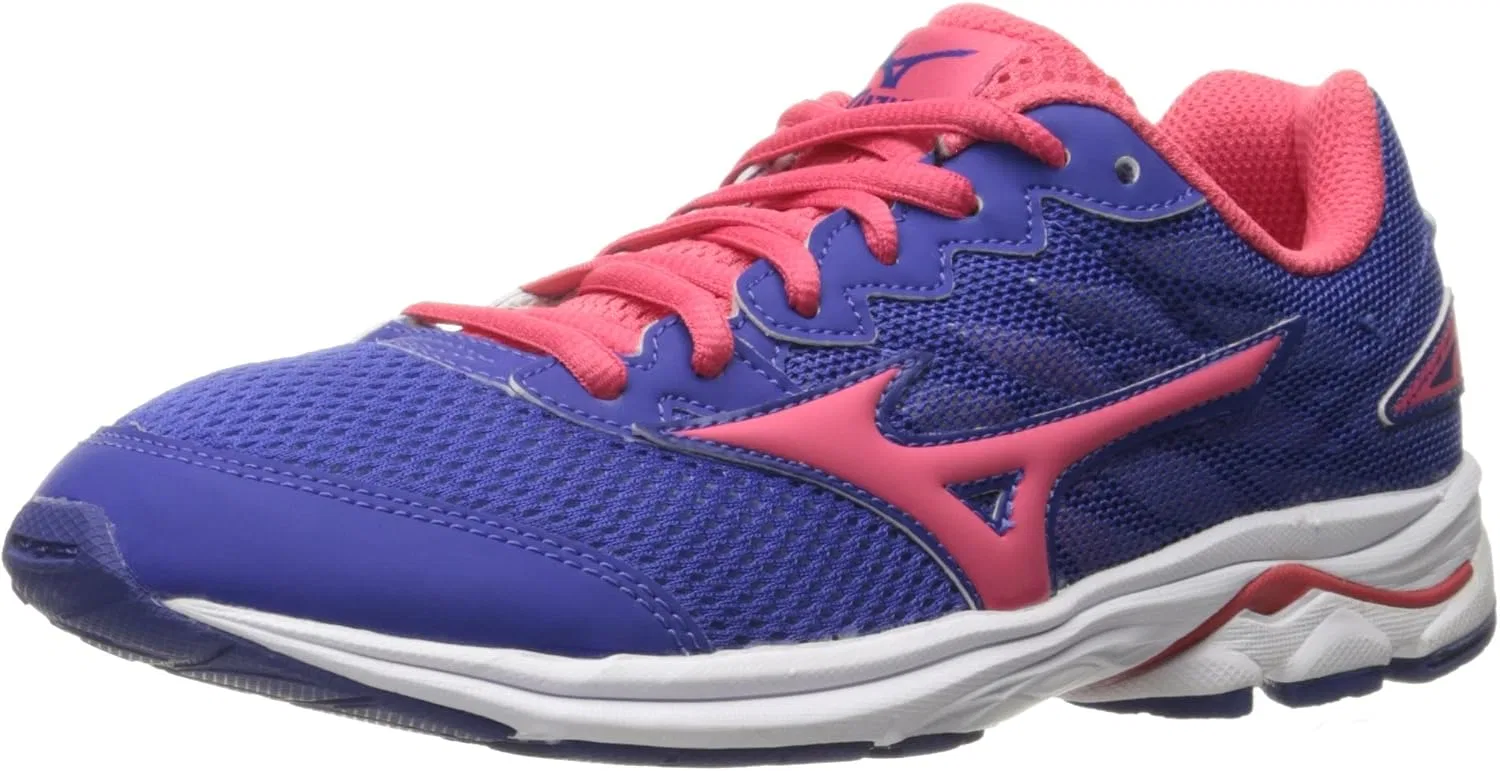 Детские беговые кроссовки Mizuno Wave Rider 20 Junior, Deep Ultra Marine/Paradise Pink/White