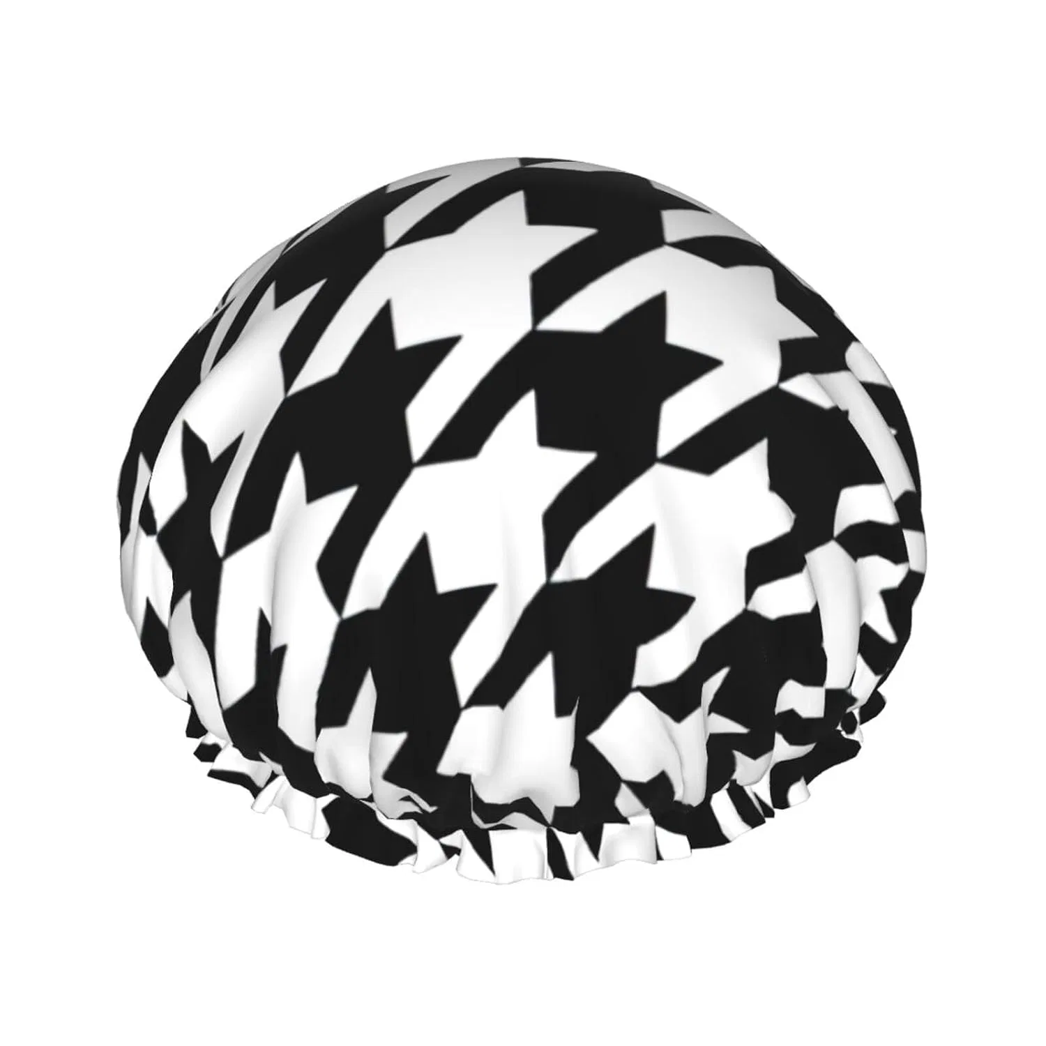 Двойная водонепроницаемая шапочка для душа Houndstooth, Hingor, черный