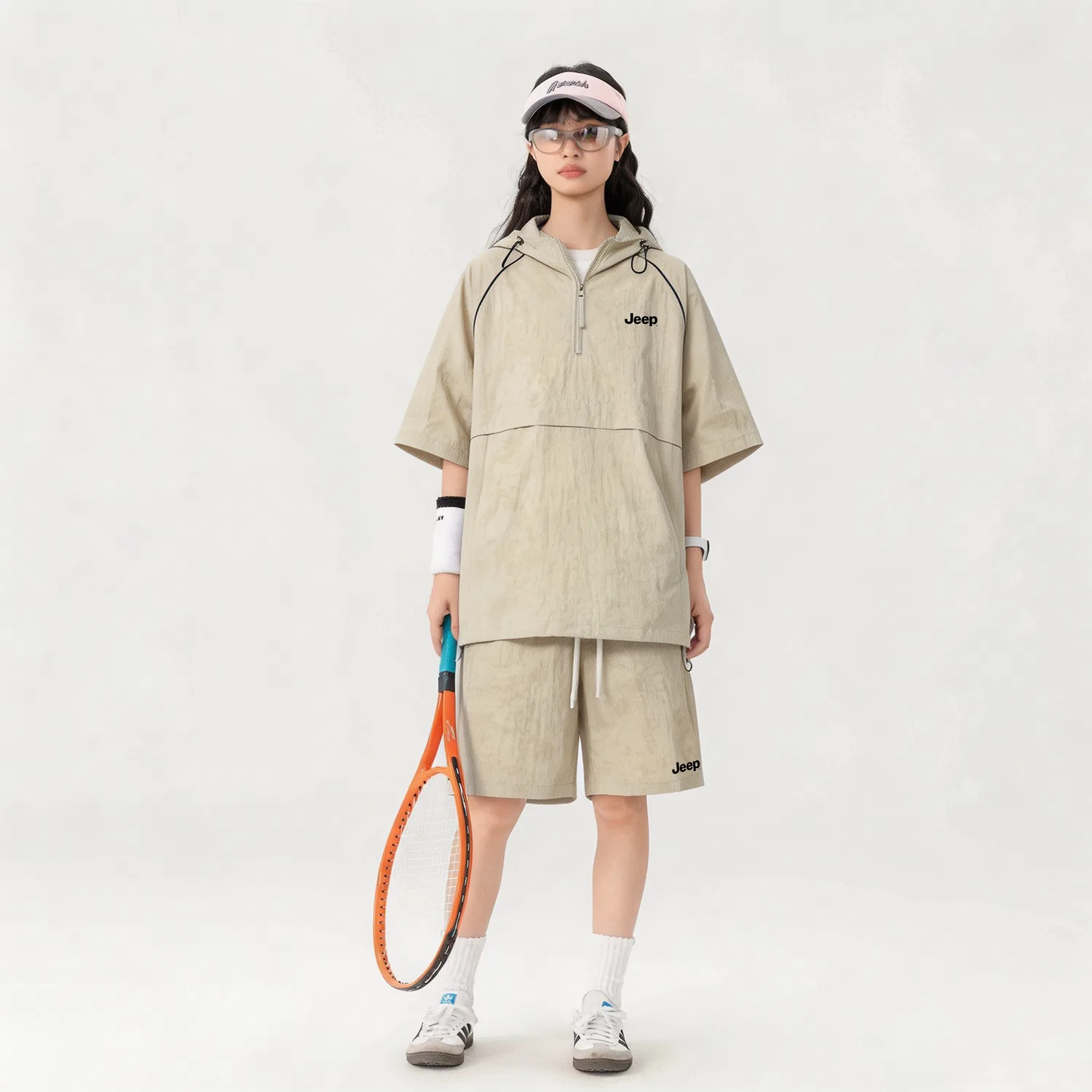 Детский комплект спортивной одежды с капюшоном Jeep, Light Khaki — фото 4