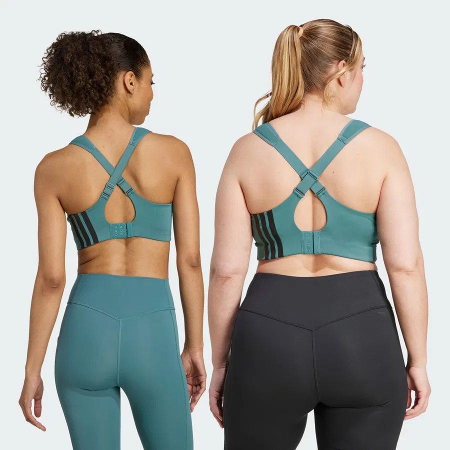 Спортивный бюстгальтер с высокой поддержкой Impact Training High Support Bra, adidas, Бирюзовый — фото 2