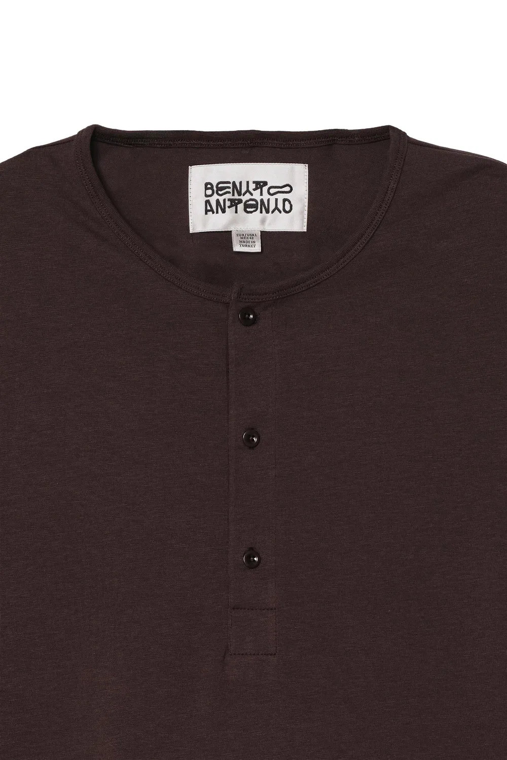 Укороченная футболка Henley ZARA, Brown — фото 4