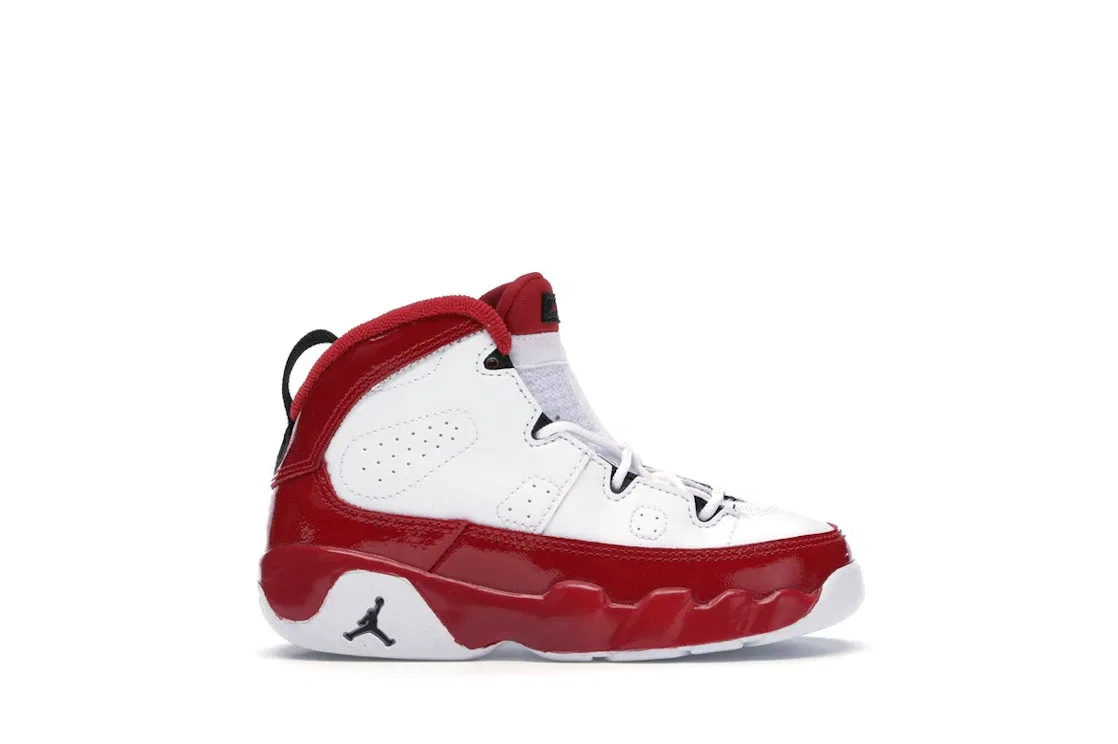 Детские кроссовки Lifestyle Jordan 9 Retro, White/Black-Gym Red