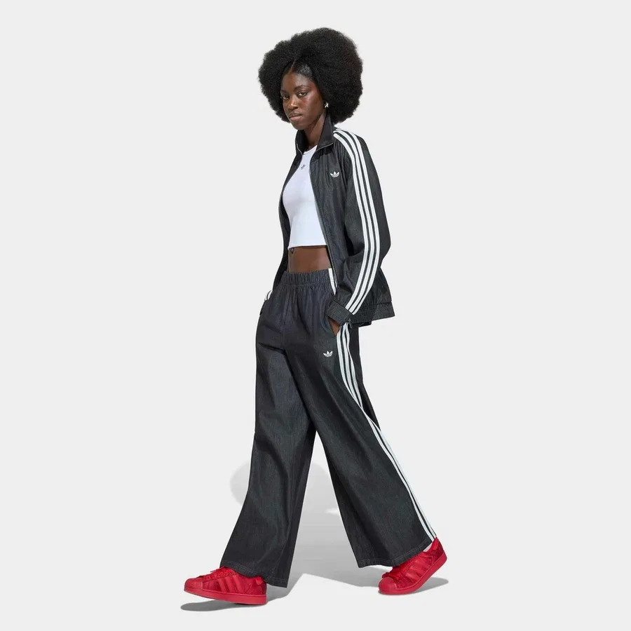 Женская куртка-джинсовка с длинным рукавом Summer Glow Firebird adidas, Черный — фото 3