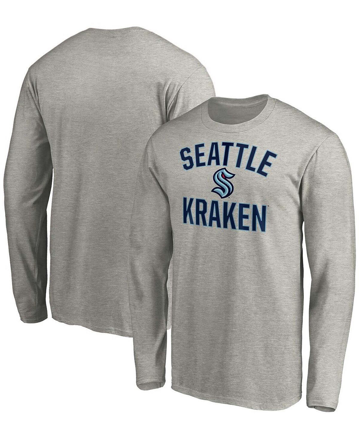 

Мужская футболка с длинным рукавом heather grey seattle kraken victory arch Fanatics, мульти