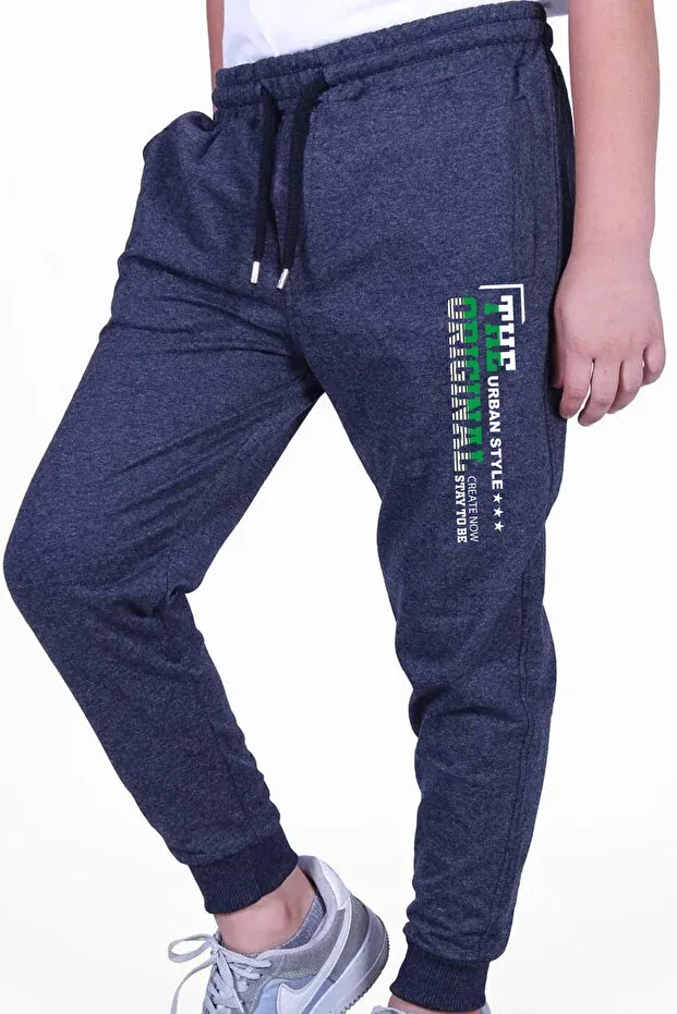 Детские спортивные штаны для мальчиков с принтом Urban Style Printed Jogger Panios Kids, Smoke Grey — фото 4
