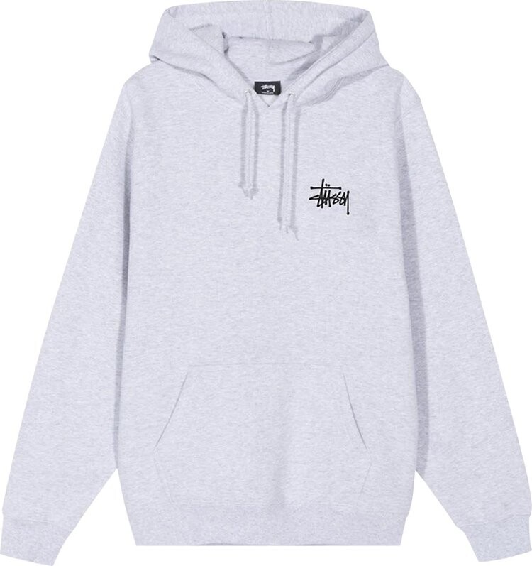 

Худи Stussy Basic Hoodie 'Ash Heather', серый