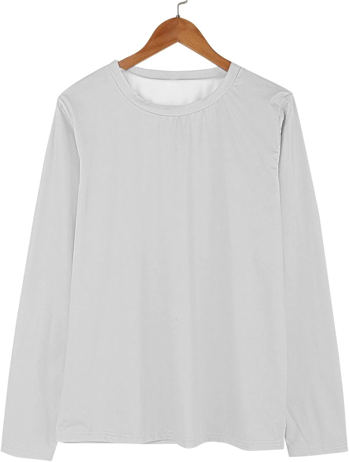 Мужская футболка с длинным рукавом Slim Fit Miyaomn, White — фото 4