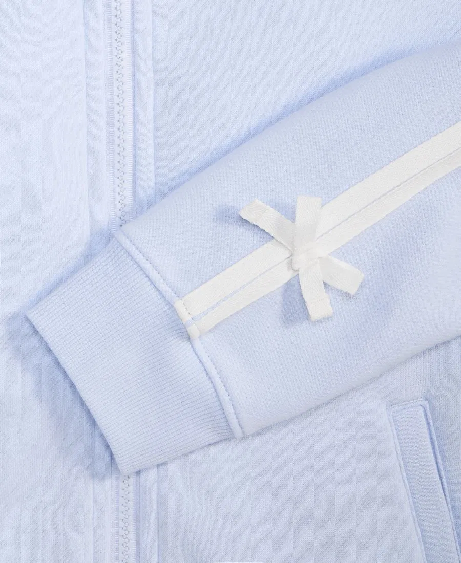 Детская худи на молнии с бантами на рукавах Epic Threads, True Light Blue — фото 3