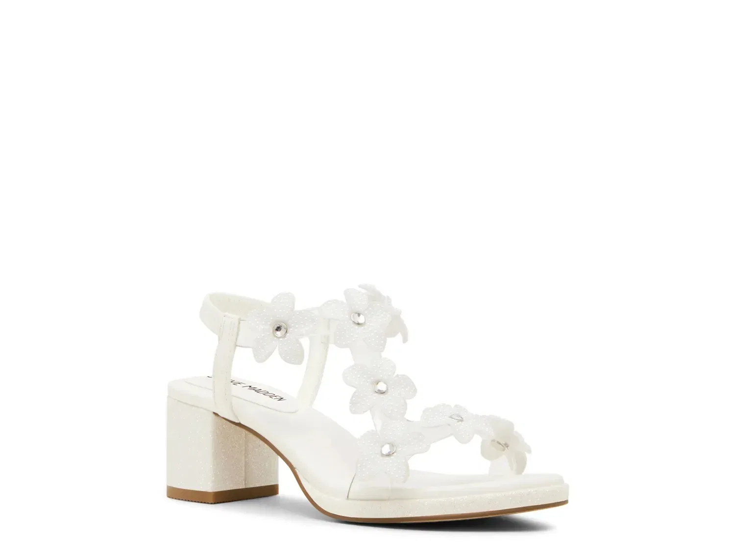 Сандалии Savvy с кристаллами, Steve Madden, белый