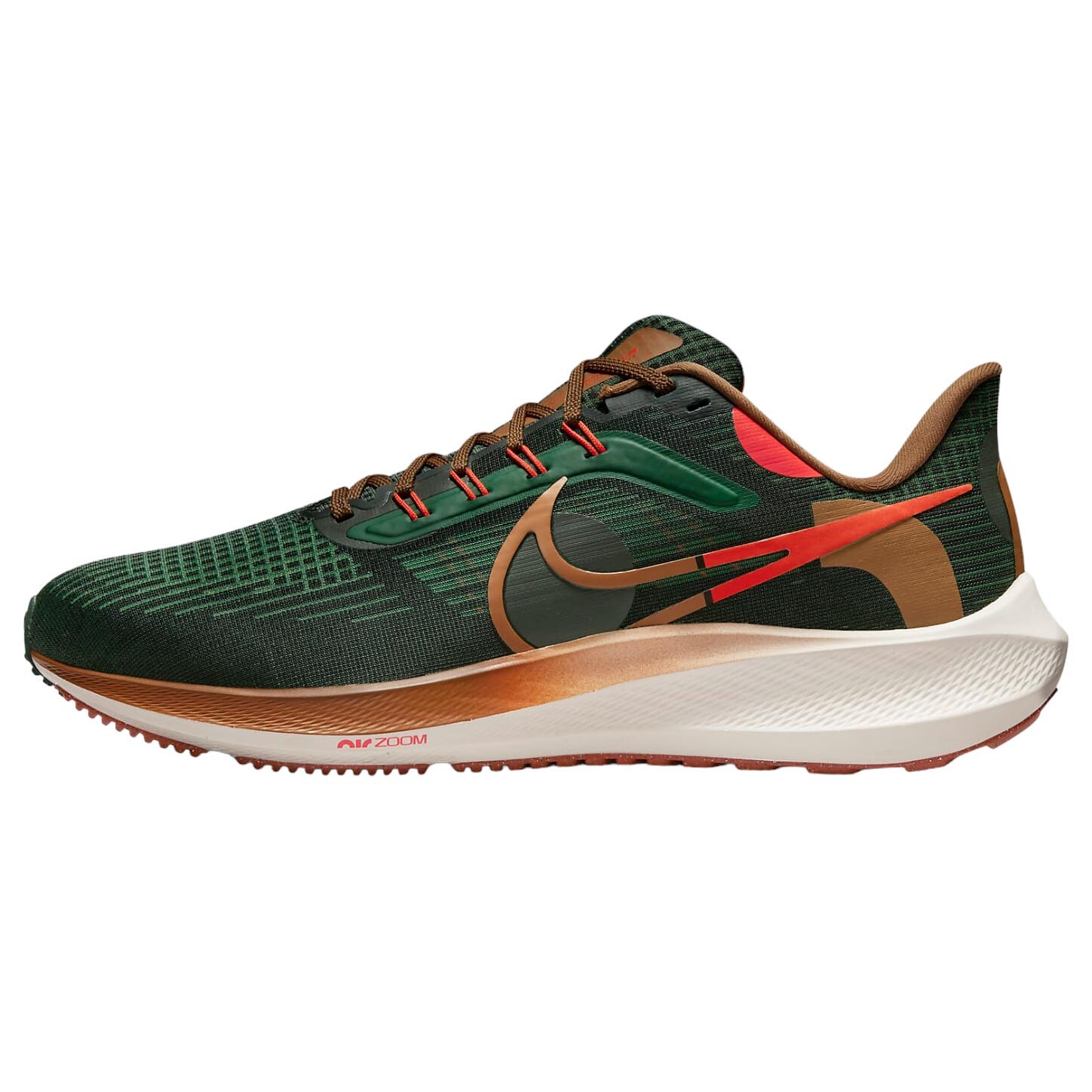 Кроссовки Nike Air Zoom Pegasus 39 A.I.R. Hola Lou, темно-зеленый/коричневый — фото 2