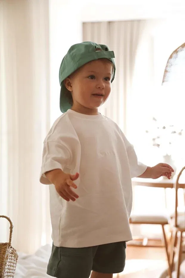 Детская футболка с вышивкой Oversize Oh La La Koala For Little Ones, White