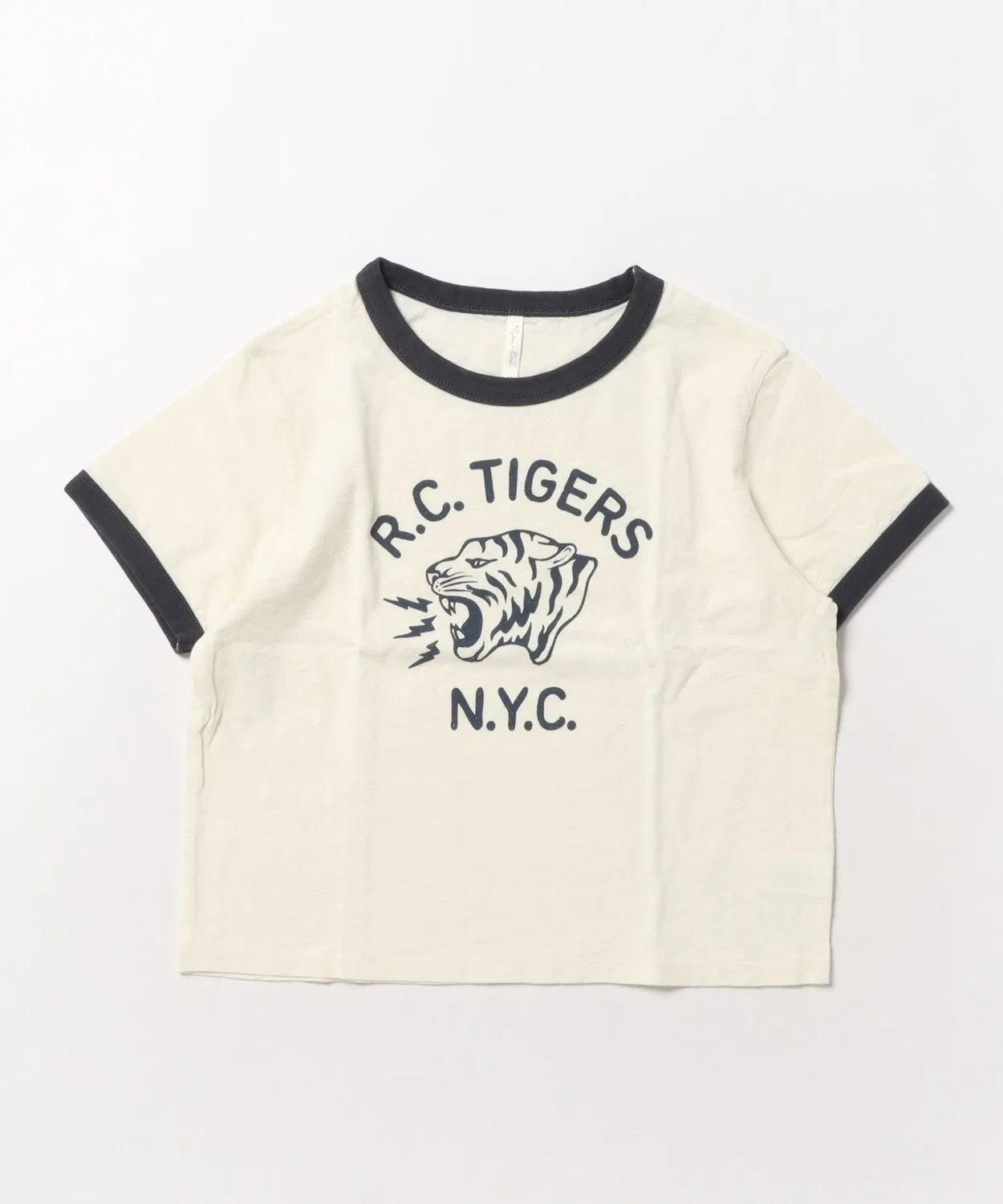 Детская футболка с контрастной отделкой Ringer Tee Rylee + Cru, Ivory