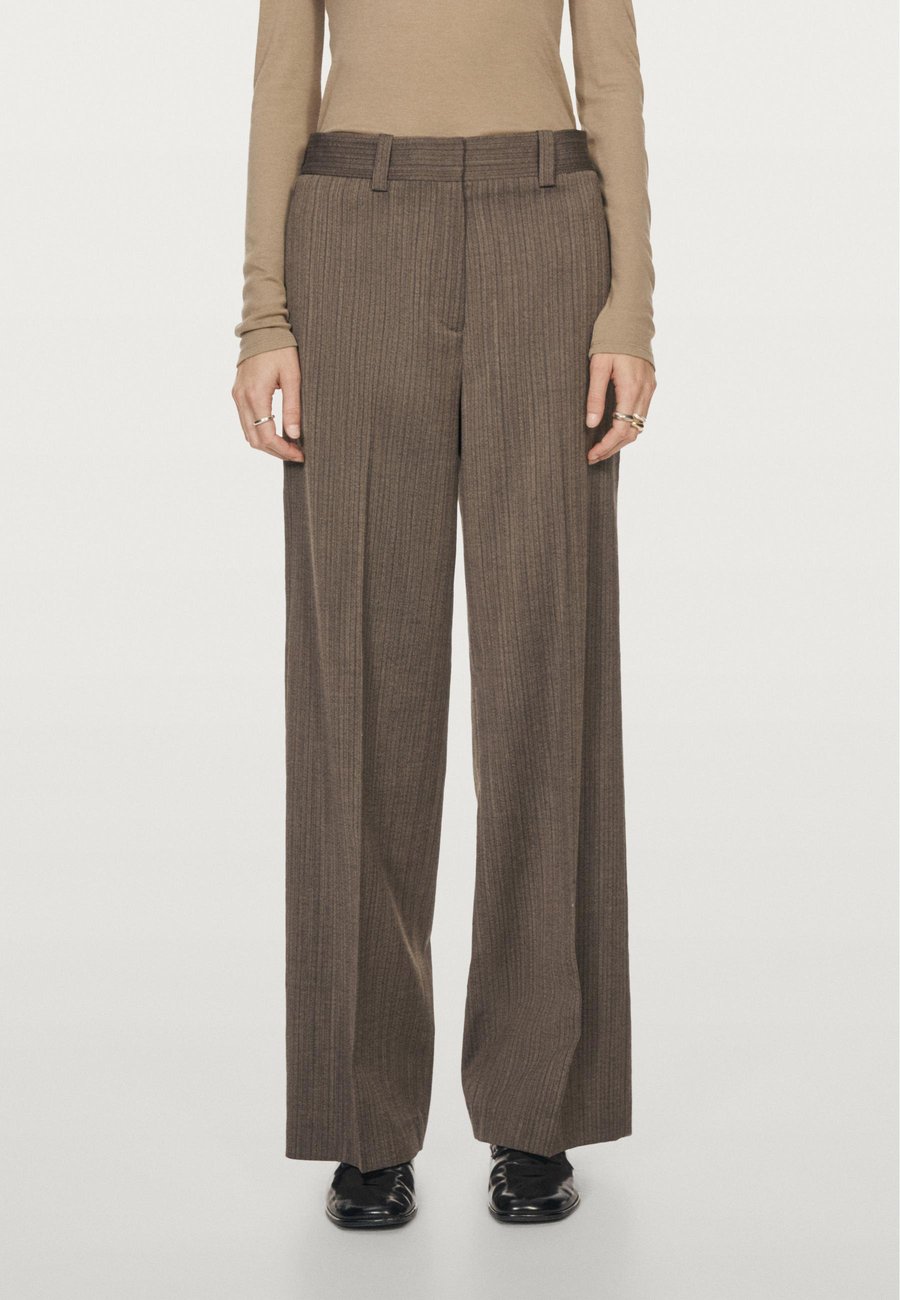 

Брюки Massimo Dutti STRAIGHT HERRINGBONE , Dark Brown