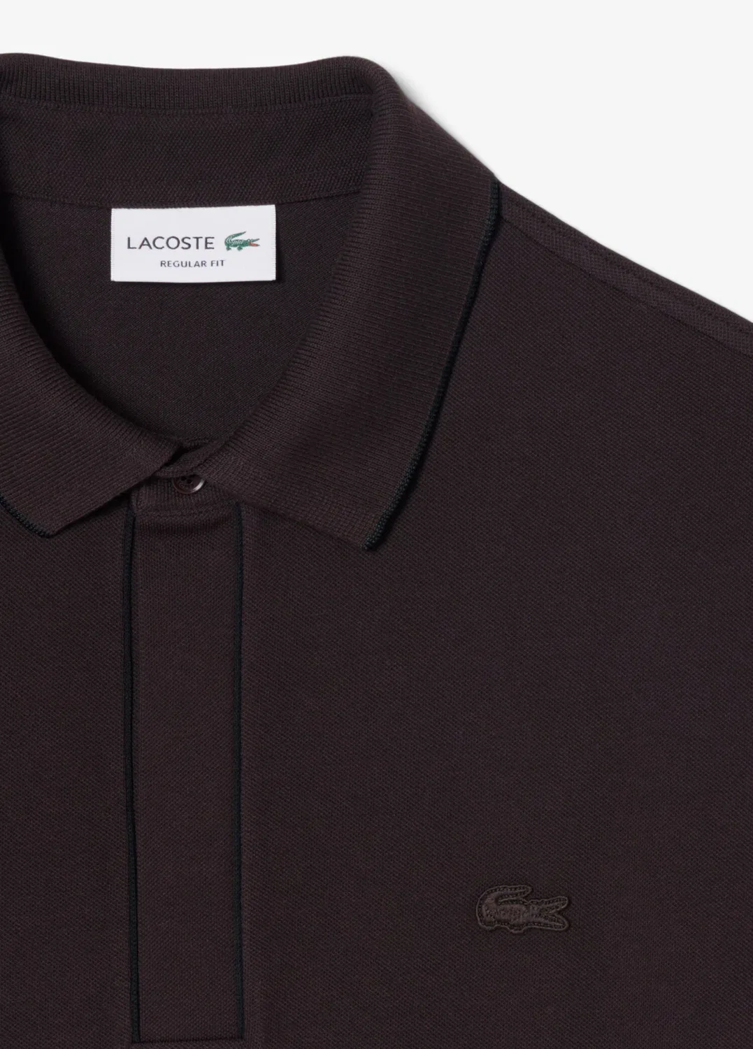 Футболка поло Lacoste Paris, коричневый — фото 2