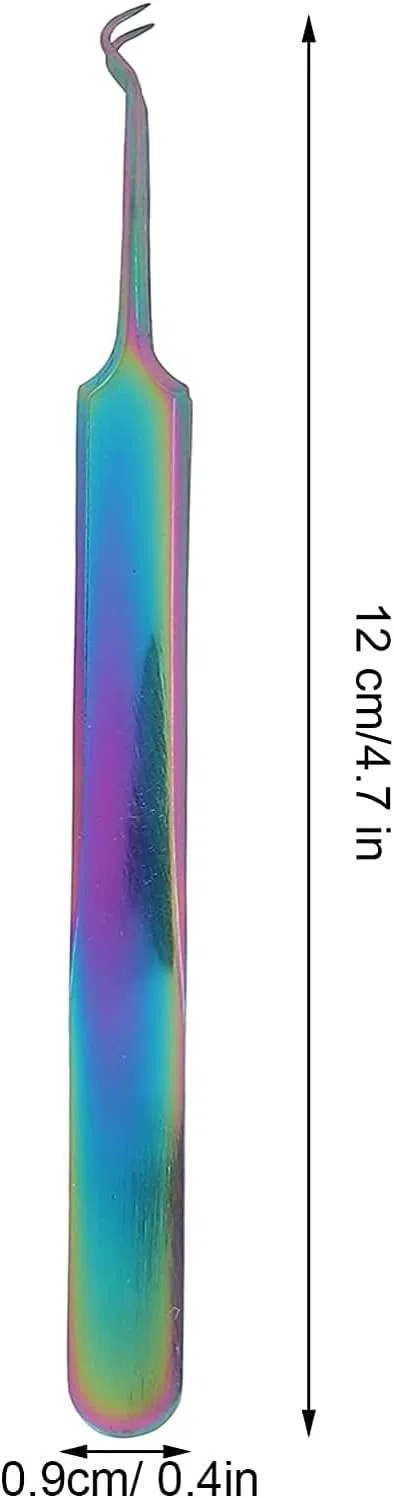 Пинцеты для наращивания ресниц изогнутые, сталь, 1 шт Generic — фото 4