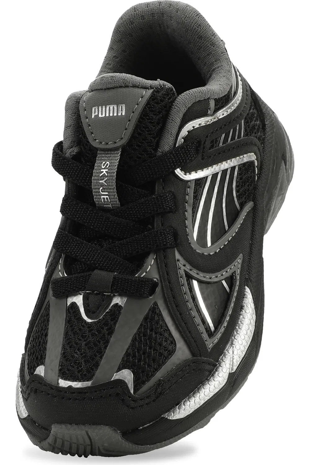 Кроссовки детские для начинающих ходоков Skyjet PUMA, puma черный/темно-серый/серебристый — фото 4