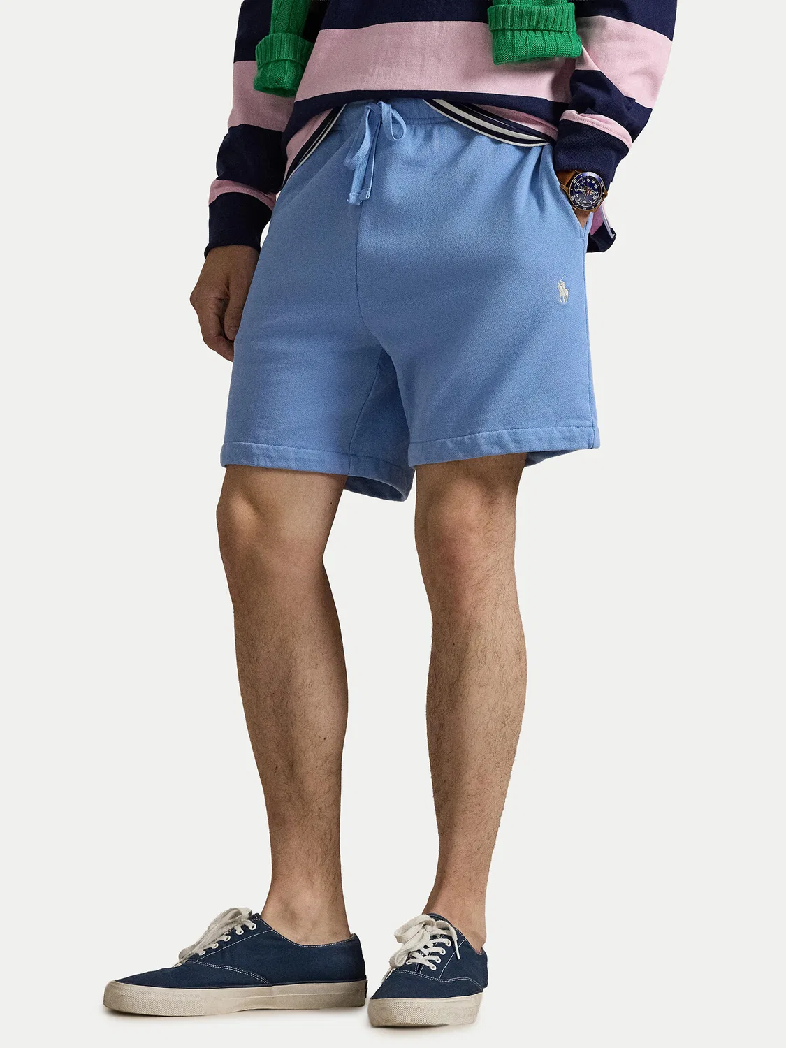 Мужские тканевые шорты стандартного кроя Polo Ralph Lauren, синий