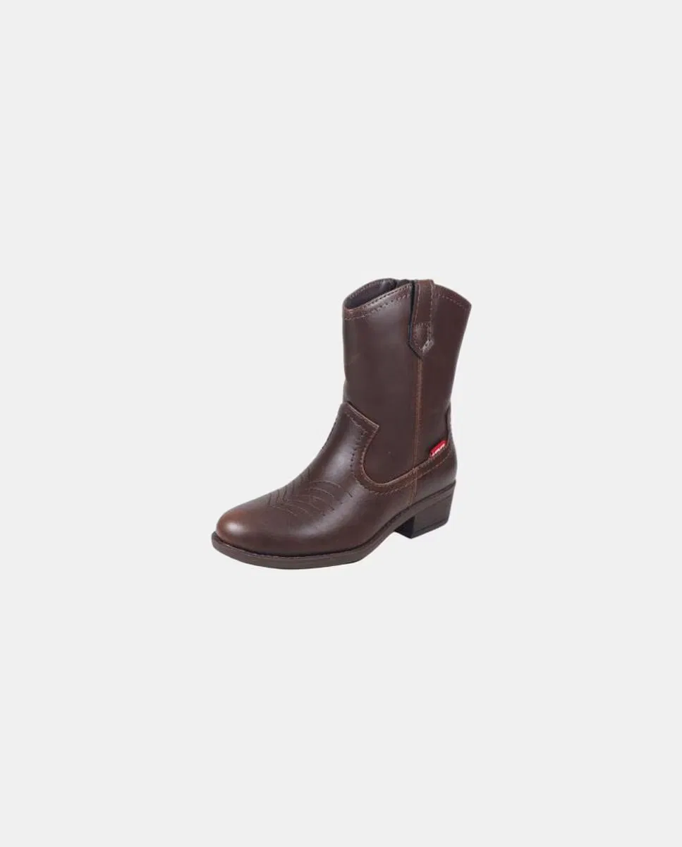Детские ботинки, Cowboy Logo Lateral, Levi's kidswear, коричневый шоколадный — фото 4