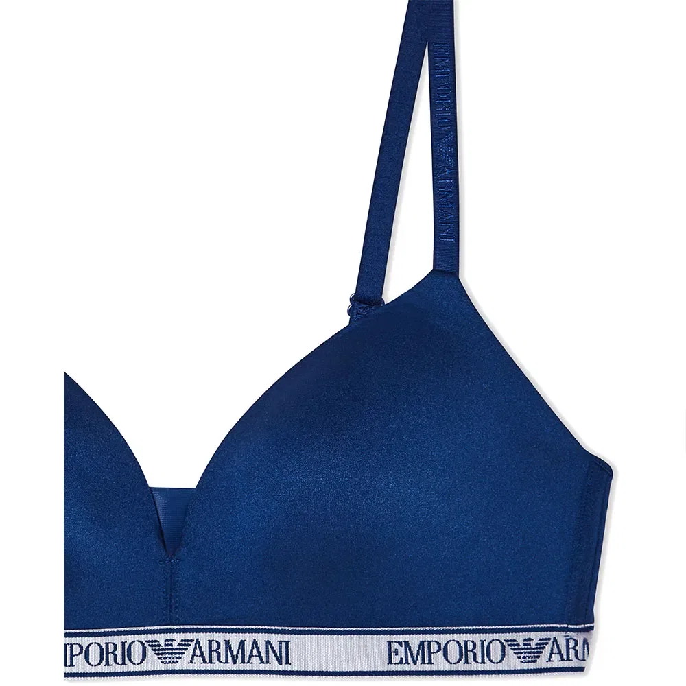 Бюстгальтер треугольный Emporio Armani, синий — фото 4