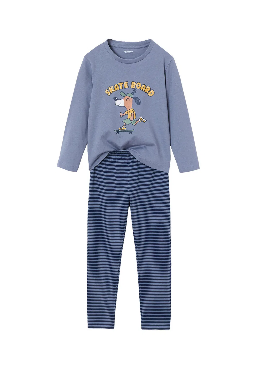 Комплект из 2 шт. Schlafanzüge Skater Jungen - пижамный комплект Vertbaudet, Graublau — фото 3