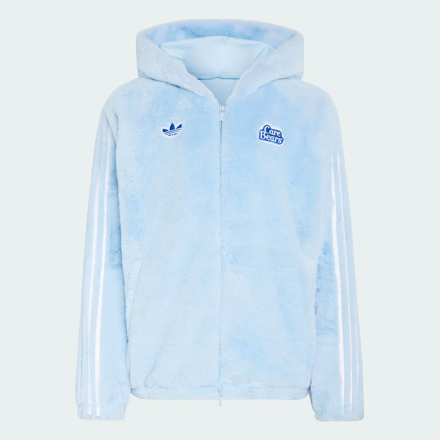 Мужская куртка прямого кроя CARE BEARS FUR JACKET Adidas Originals, небесно-голубой — фото 4