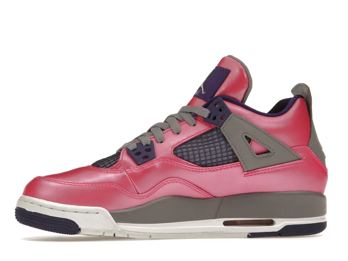 Детские кроссовки Lifestyle Jordan 4 Retro, Pink Foil/White-Cement Grey-Electric Purple — фото 3