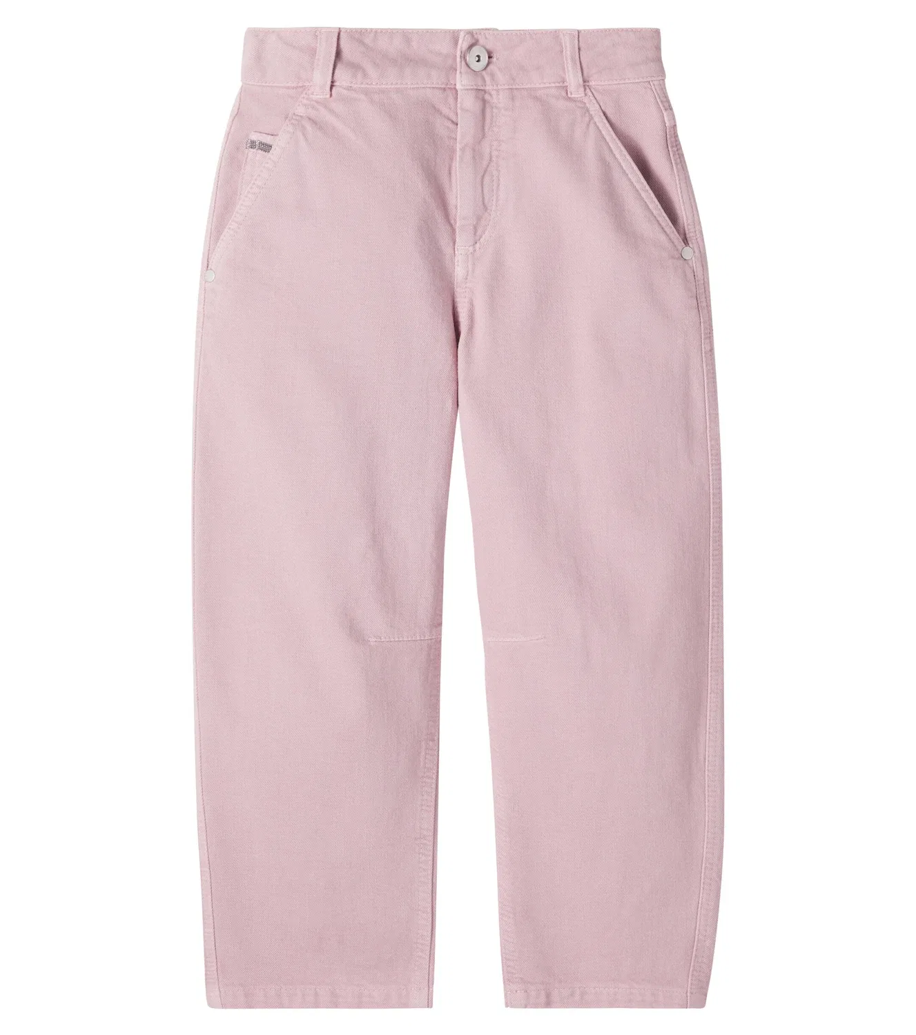 Джинсы с широкими штанинами Brunello Cucinelli Kids, розовый