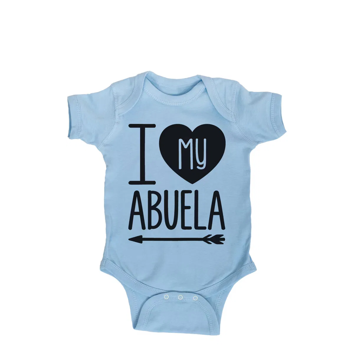 Боди-комбинезон с принтом I Heart My Abuela Instant Message, Light Blue
