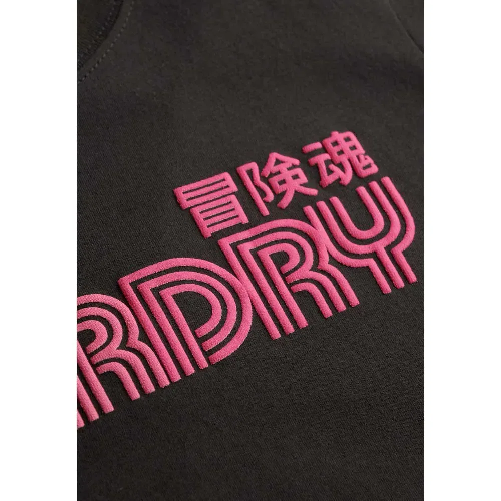 Женская футболка с принтом Faded Core Superdry, Black — фото 4