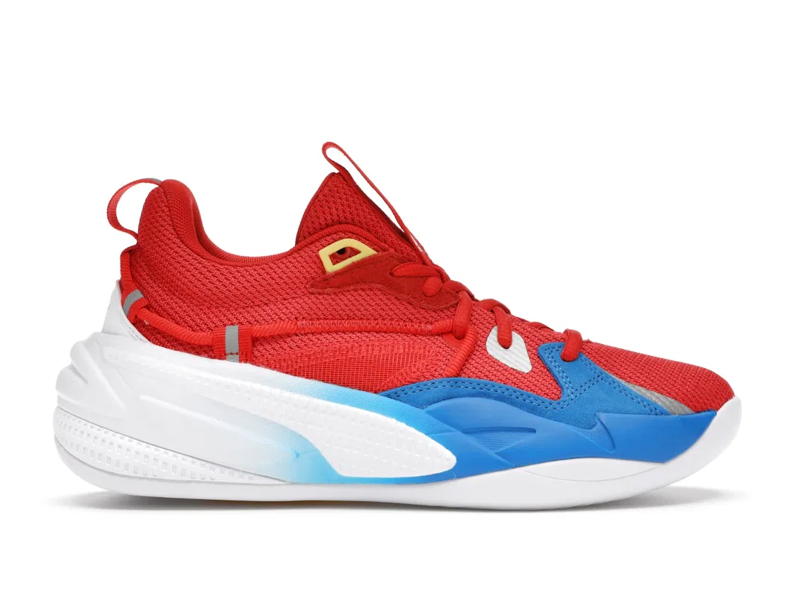 Детские кроссовки с принтом Puma RS-Dreamer Super Mario 64 Puma, Flame Scarlet / Electric Blue