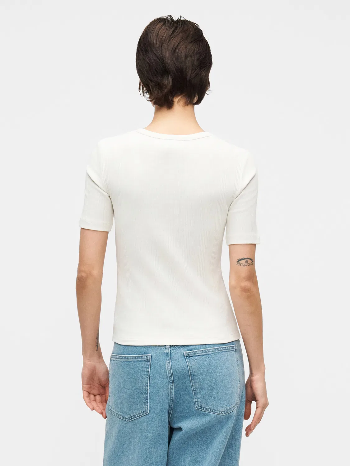 Рубашка Calvin Klein из белой шерсти — фото 4