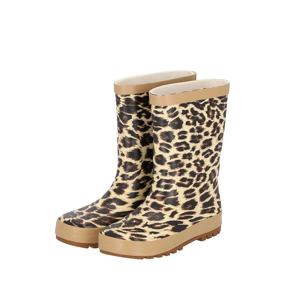 Детские резиновые сапоги с принтом Panther Xq Footwear, Cappuccino-Beige