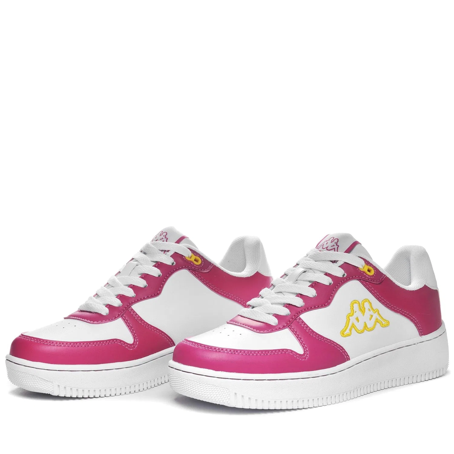 Детские кроссовки на шнуровке Maserta Logo Kappa, Bianco White Violet