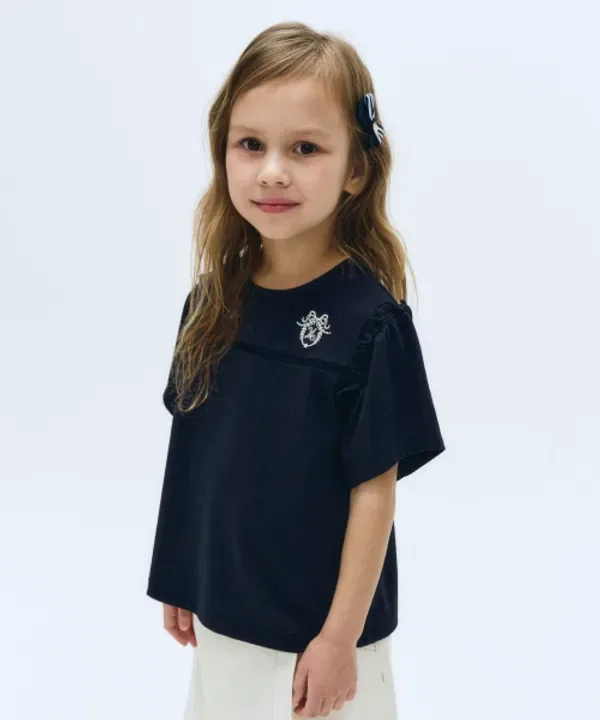 Футболка с рукавом-реглан, детская, Marithé Kids, синяя