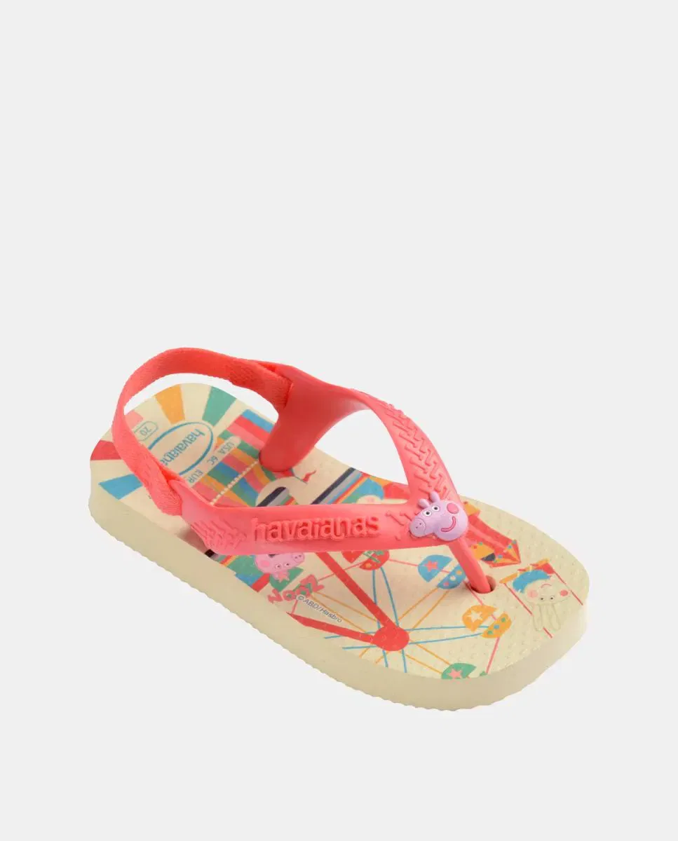 Детские шлепанцы для девочек Peppa Pig Havaianas, Coral / Blanco — фото 2