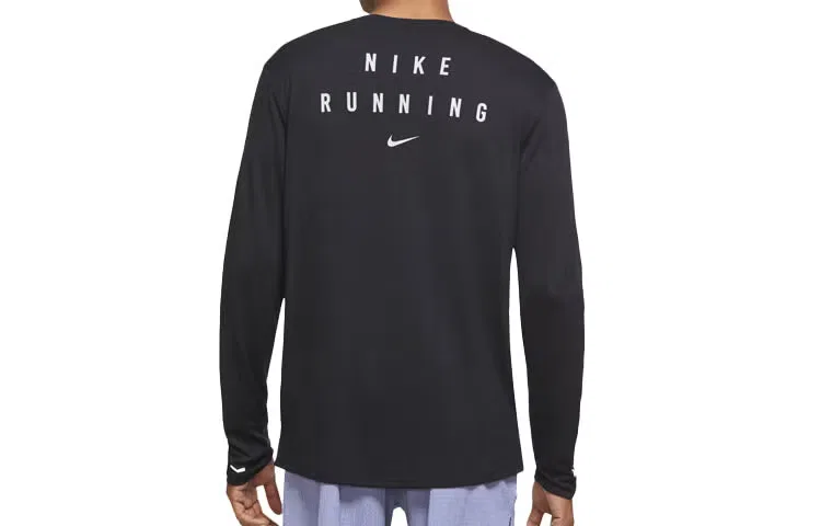 Лонгслив с длинным рукавом Miler Run Reflective Nike, черный