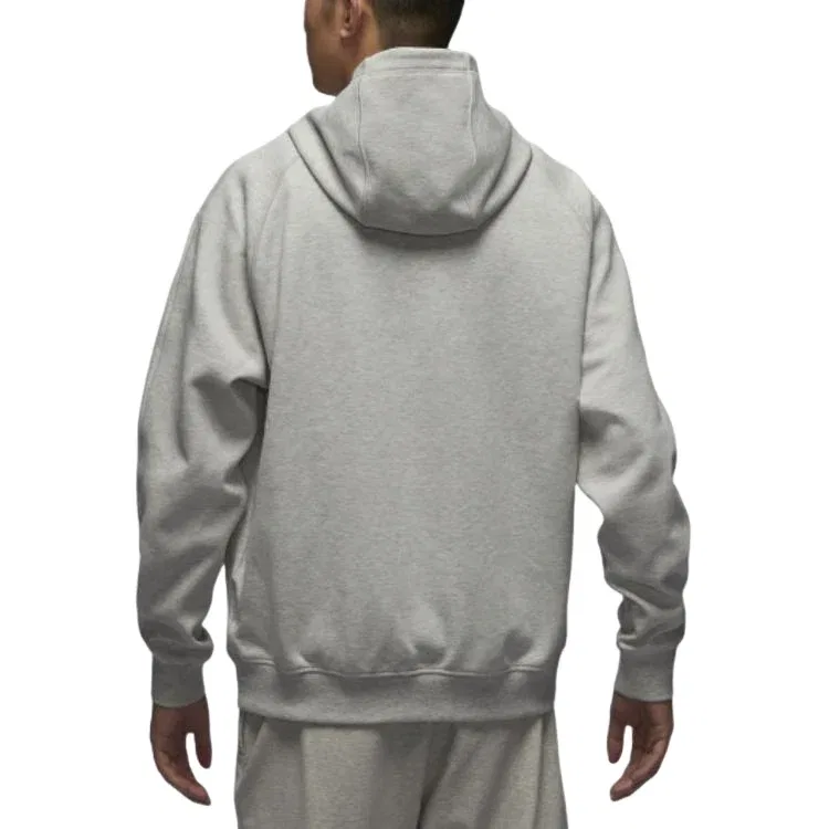 Мужское худи Air Jordan Hoop Fleece Dri-Fit Pullover Hoodie 'Grey Heather' Jordan, Grey Heather — фото 2