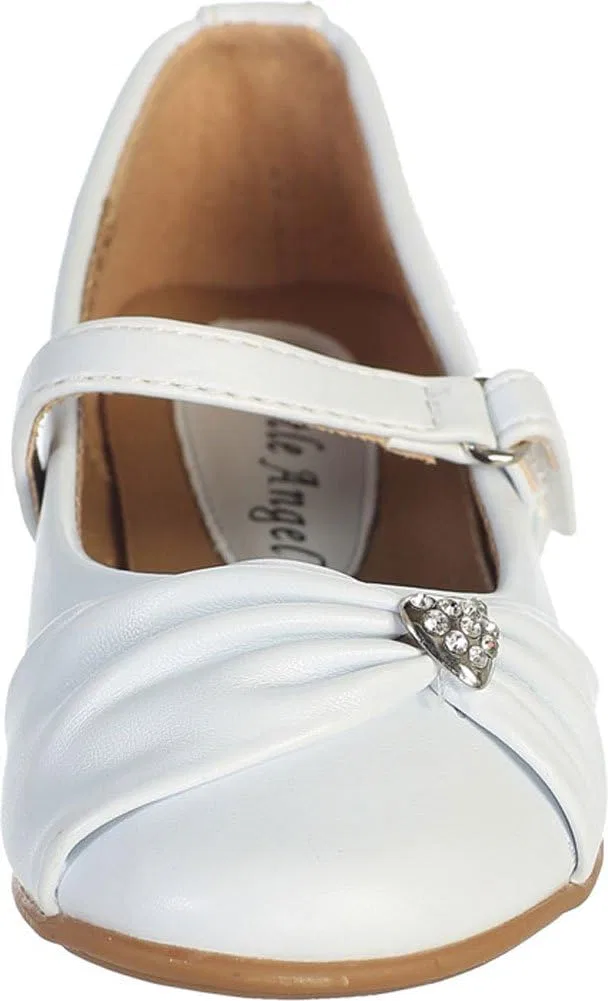 Детские балетки для девочек с принтом Ivory Pearl or White Dempsey Marie, White — фото 2