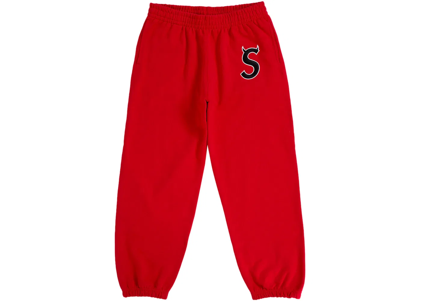 Мужские спортивные штаны с принтом Supreme Devil S Logo Sweatpant Red, Red