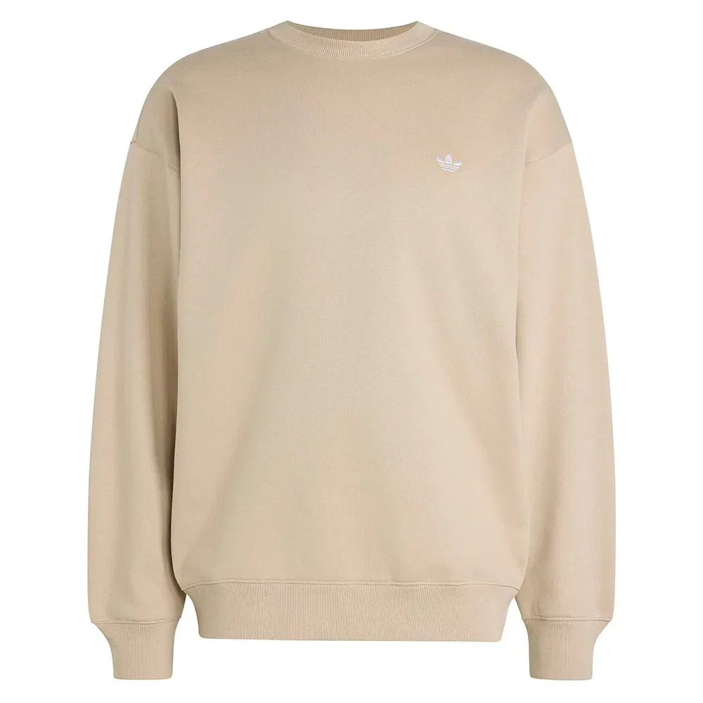 Свитшот свободного кроя Trefoil Essentials Loose Crew Adidas Originals, бежевый — фото 3