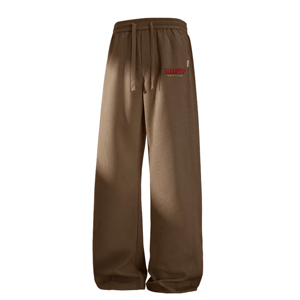 Детские прямые брюки повседневные B Hearty Pants Logo MINISO, Coffee