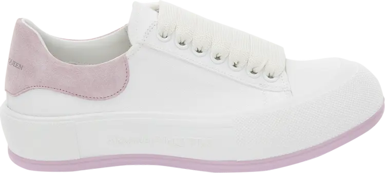 Кроссовки Alexander McQueen Wmns Deck Lace Plimsoll White Lilac, белый