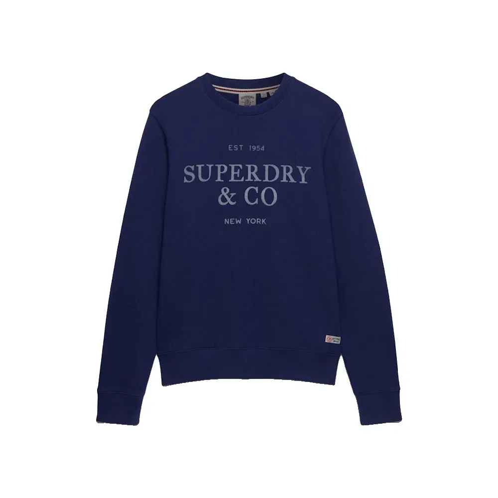 Свитшот Relaxed Fit Superdry, синий — фото 3