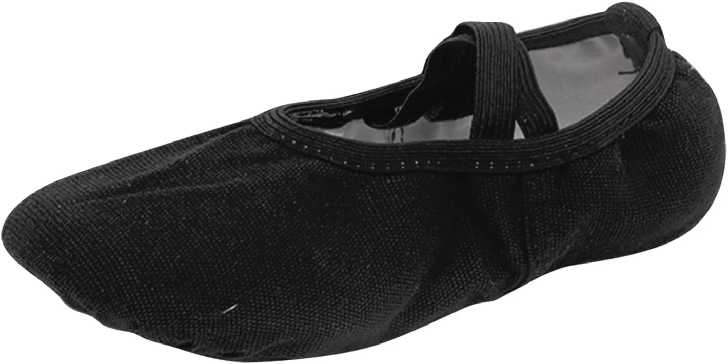 Детские балетки для девочек из канваса, Black