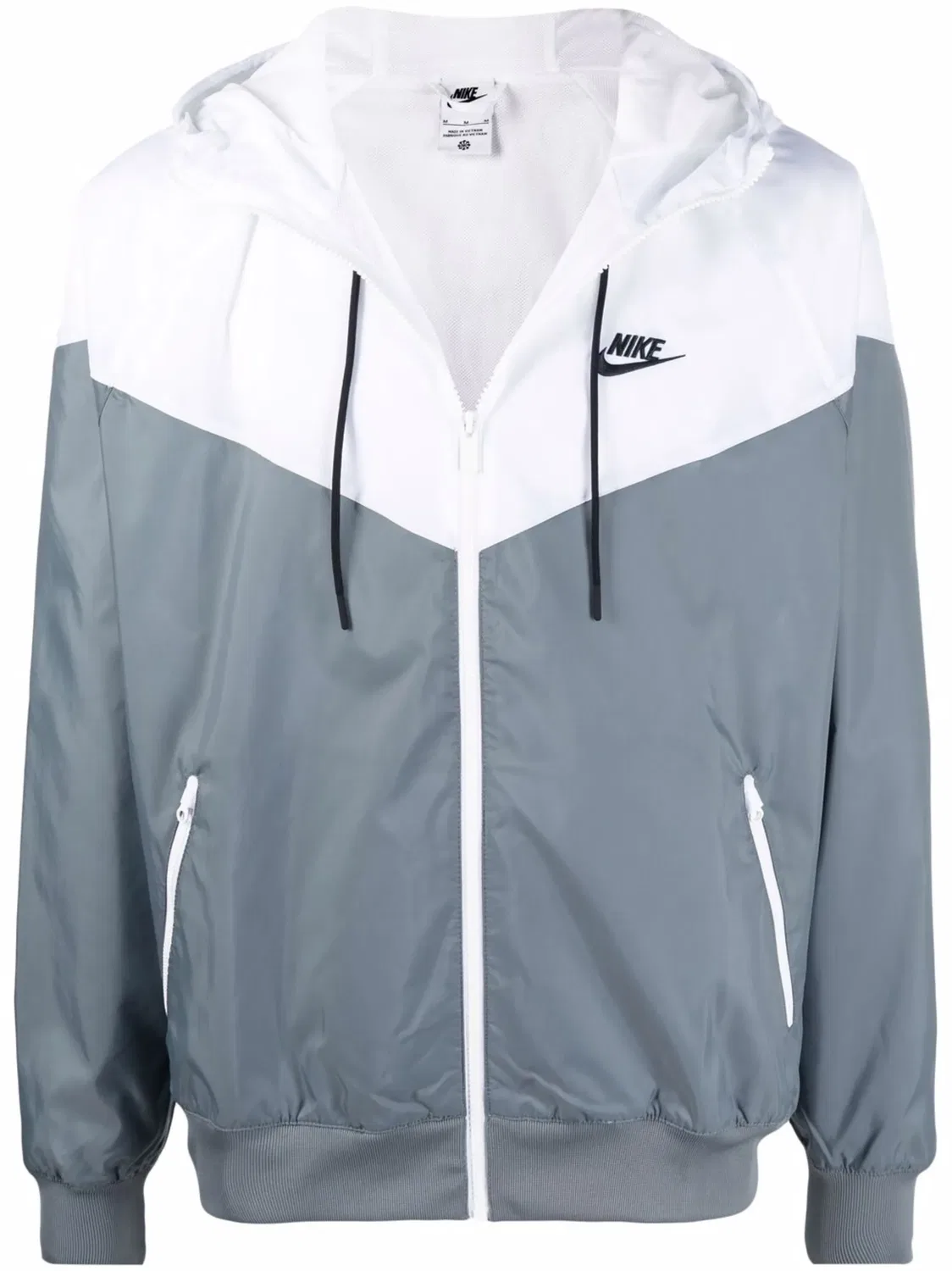 Ветровка панельная серо-белая Nike, серый